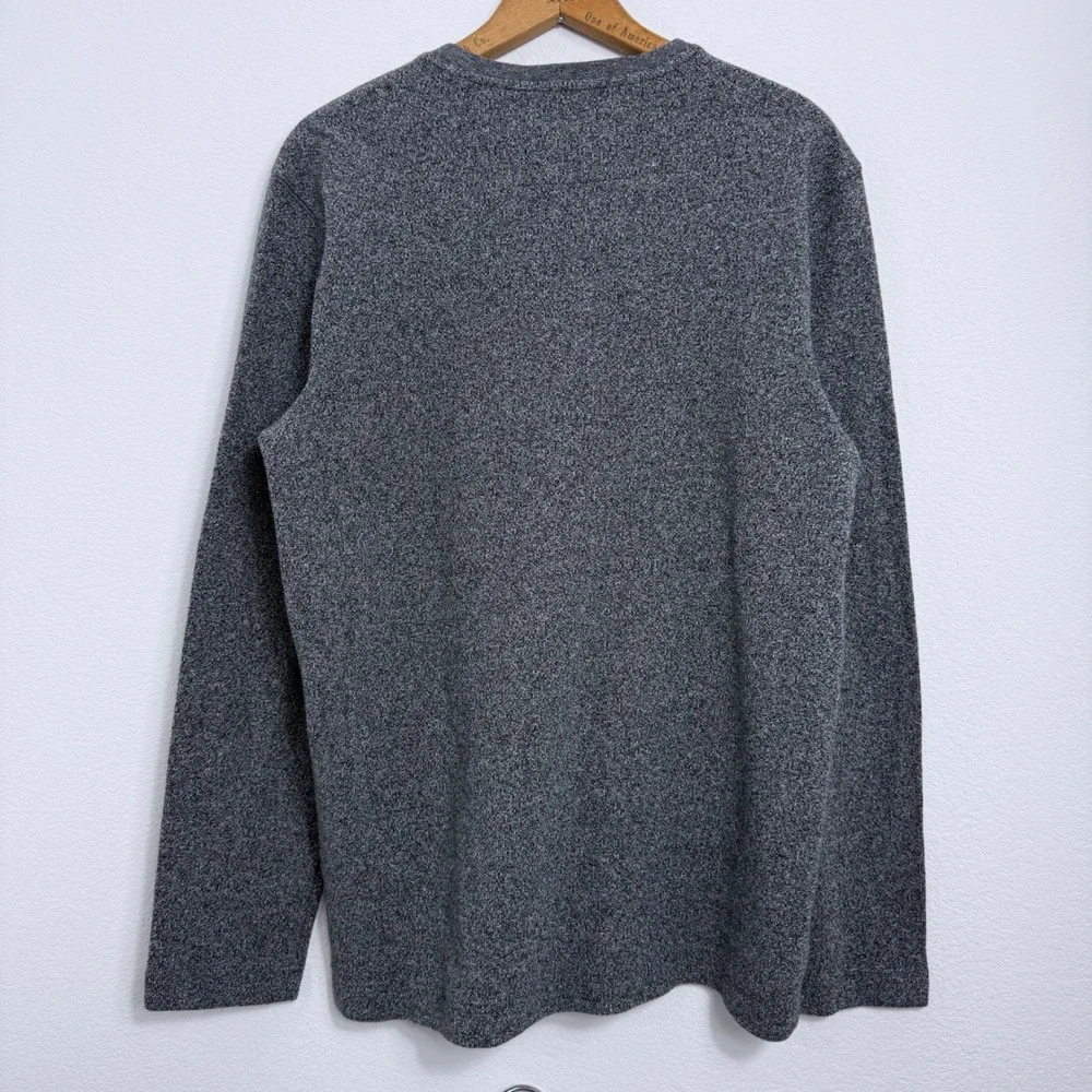 Banana Republic Mens XL Gray Marl Cotton Blend Long Sleeve Crewneck Sweater